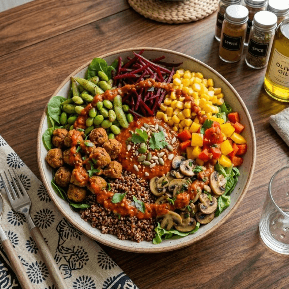 Vegan Soya Mushroom Poke